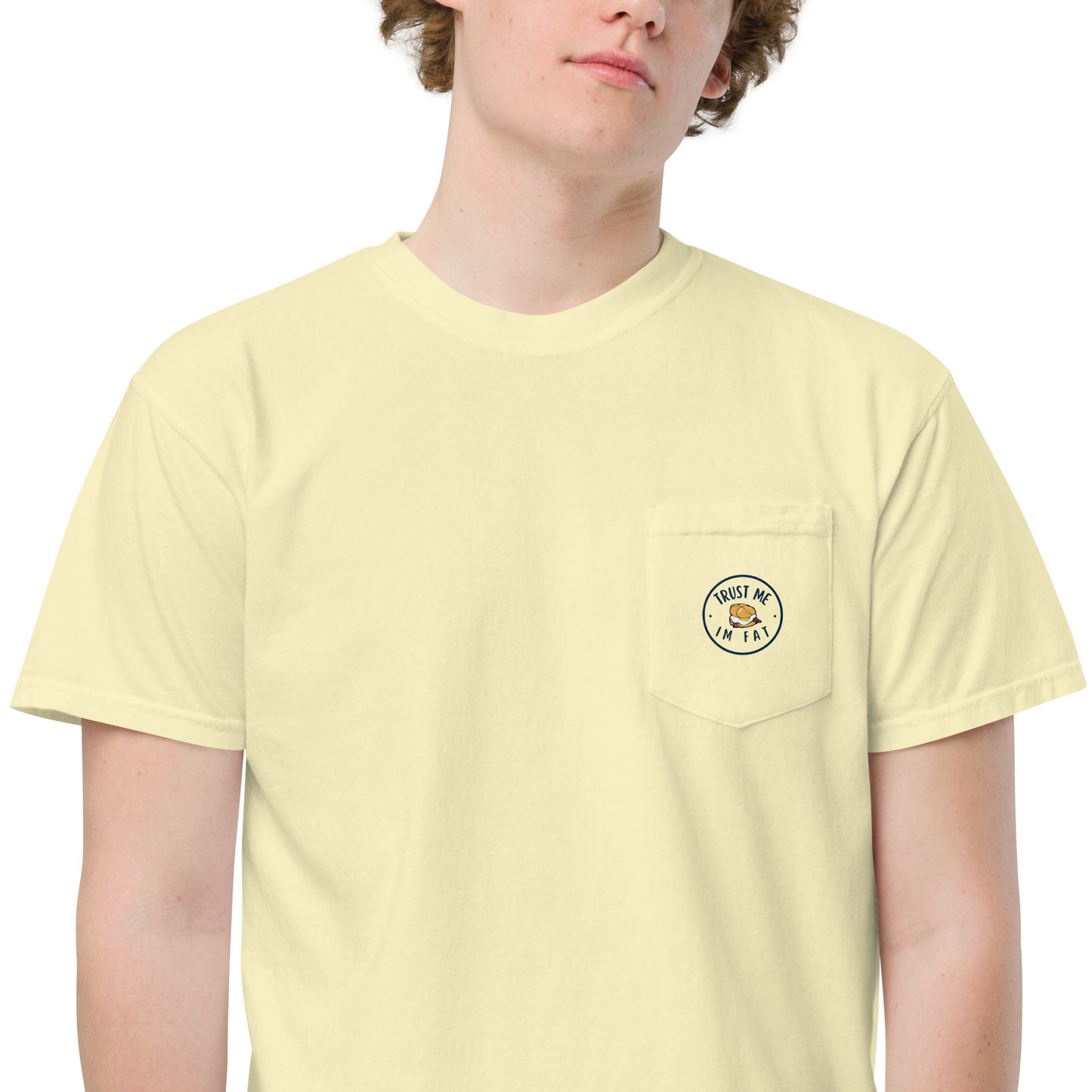 TRUST ME IM FAT pocket t-shirt