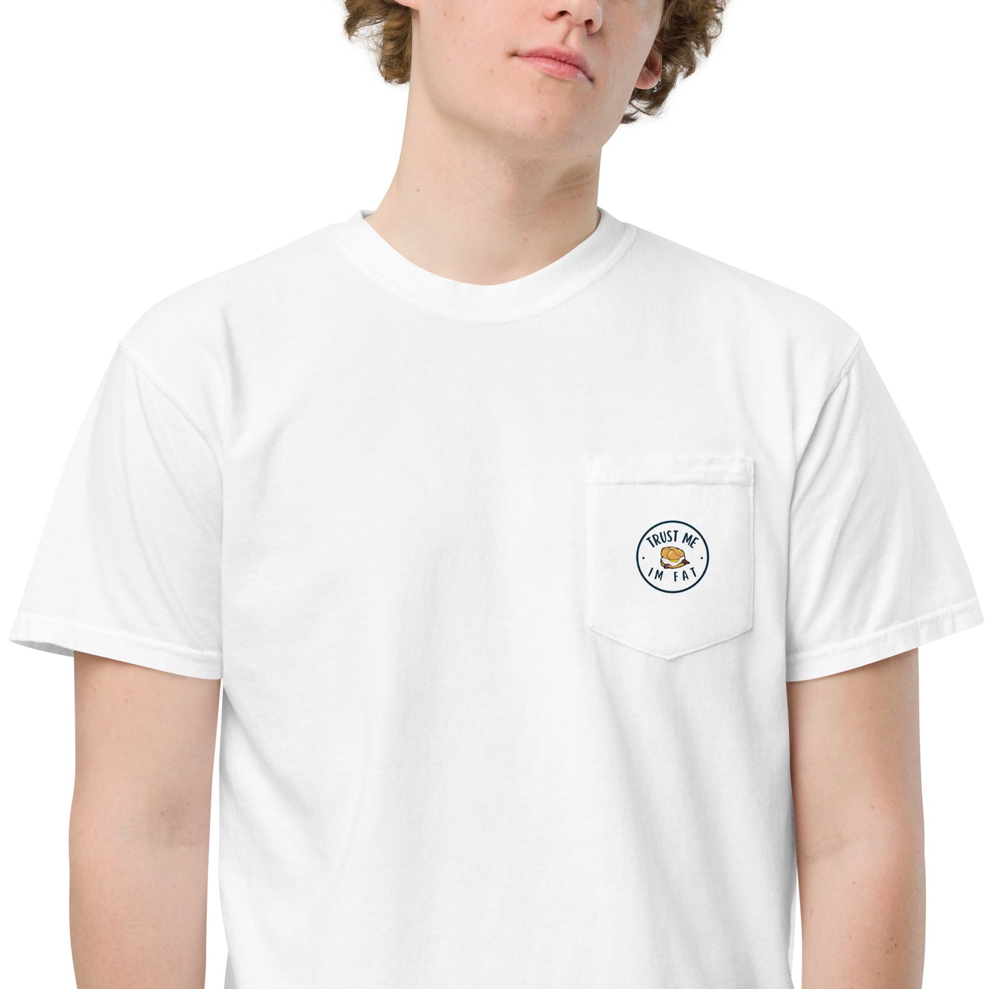 TRUST ME IM FAT pocket t-shirt